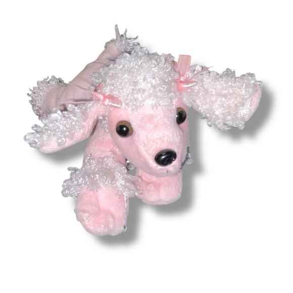 Unipak Plush Pink Poodle Dog Stuffed Animal Pup Nursery Girl Baby Decor 7" - Picture 8 of 9